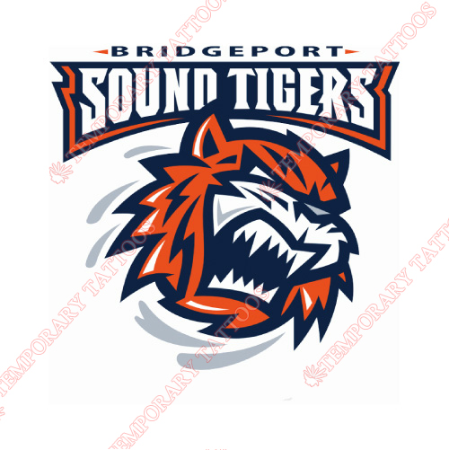 Bridgeport Sound Tigers Customize Temporary Tattoos Stickers NO.8985